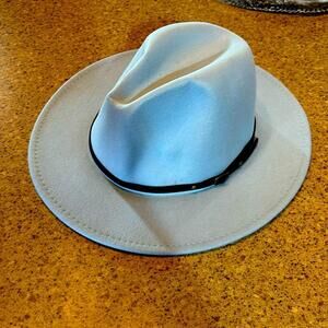 Baby Blue Fedora‎ Hat with Buckle